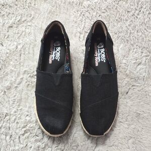 BOBS Black canvas Slip-On Shoes